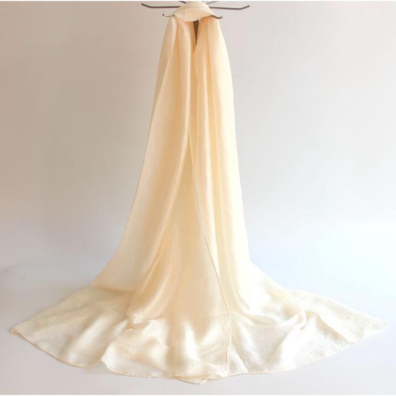 

Новый голландский льняной шарф, женский однотонный шарф из хлопка и льна, универсальная шаль, солнцезащитное пляжное полотенце с жемчугом 180cm бежевый