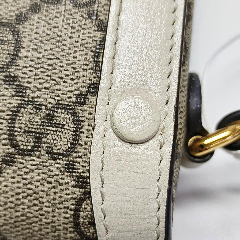 [Pre-Owned] Gucci Horsebit 1955 Mini Bag 'Beige/Ebony/White' - Very Good #XPZU1A