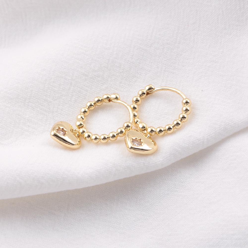 The Latest 925 Sterling copper Gold Heart Light Luxury Temperament Is Suitable For Daily Wear As A Gift For Women