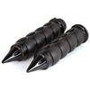 Pair Of 1" Dual Black Motorcycle Bar End Hand Grips Handlebar For Cruisers Harley Yamaha Suzuki