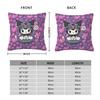 Custom Modern Cute Sanrio Kuromi Anime Cushion Cover Velvet Kawaii Cartoon Pillow Case Home Decor