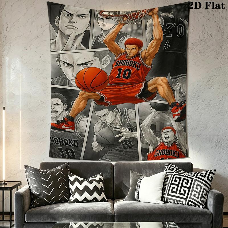 Slam Dunk Basketball Heroes Tapestry Tapestry Fashion Print Background Cloth Wall Covering Decoration Background Cloth