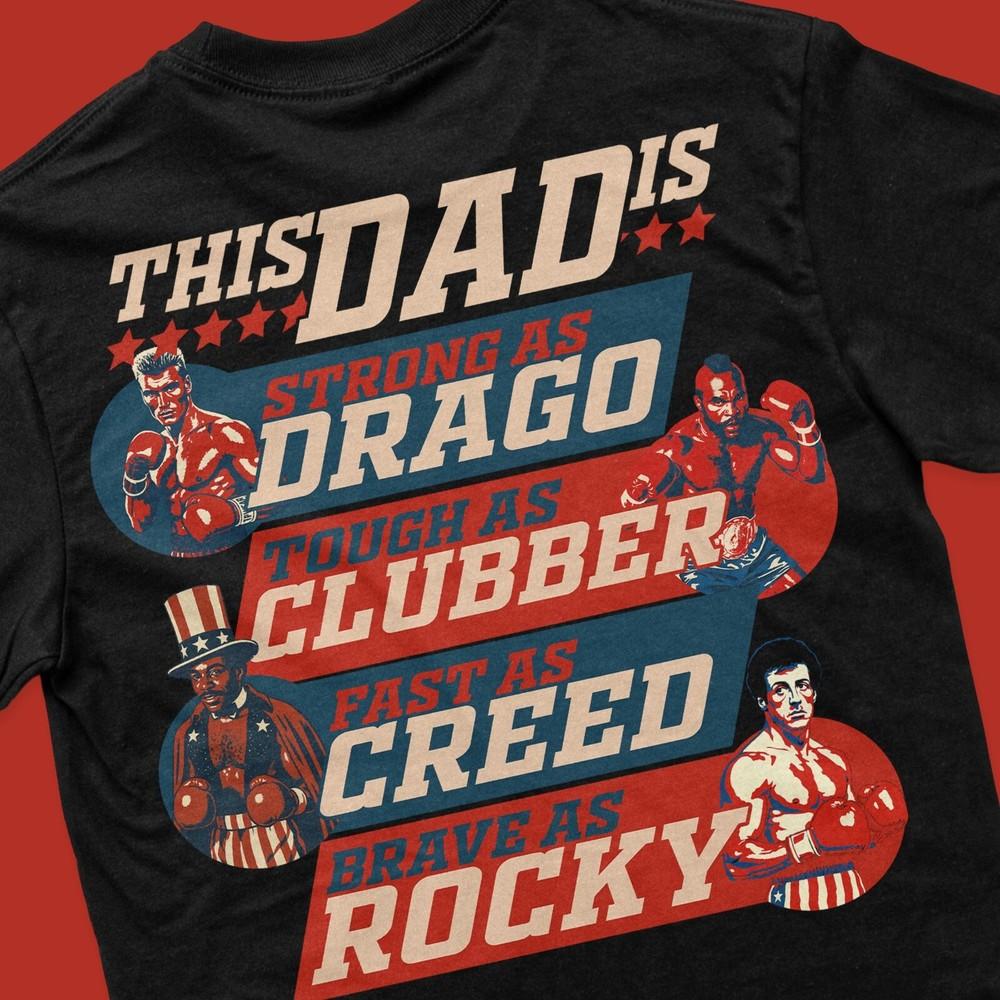 

Fathers Day Fathers Day Gift T-Shirt Rocky Inspired Motivation Quote Gym L