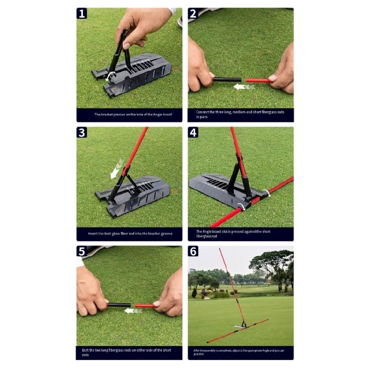 Portable Golf Training Stick Sport Trainers Golf Swing Alignment Rod Swing Angles Adjustment Postures Correction Aid