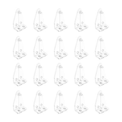 20Pcs Clear Blind Brackets Plastic Hold Down Brackets Door Blinds Bottom Rails Holders Clips Replacement for Home Office