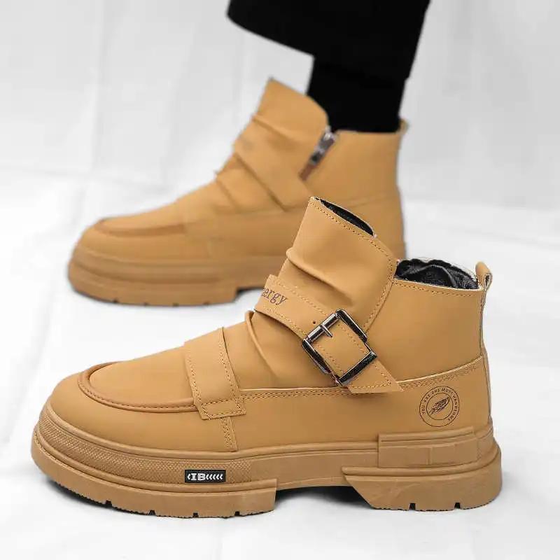 Low-cut Demi-season Red Boots For Men Tennis Mens Shoes High Shoes Man Sneakers Sports 2025new High Fashion Luxury Temis