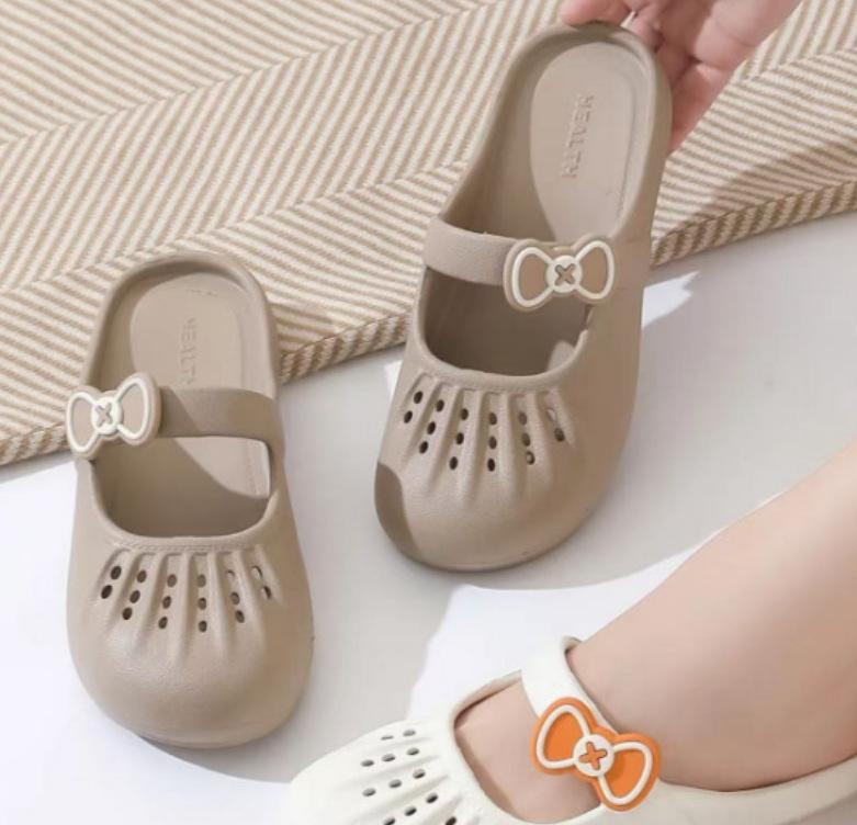 Summer new hole shoes bag head slippers women's non-slip cute casual home wear soft bottom breathable