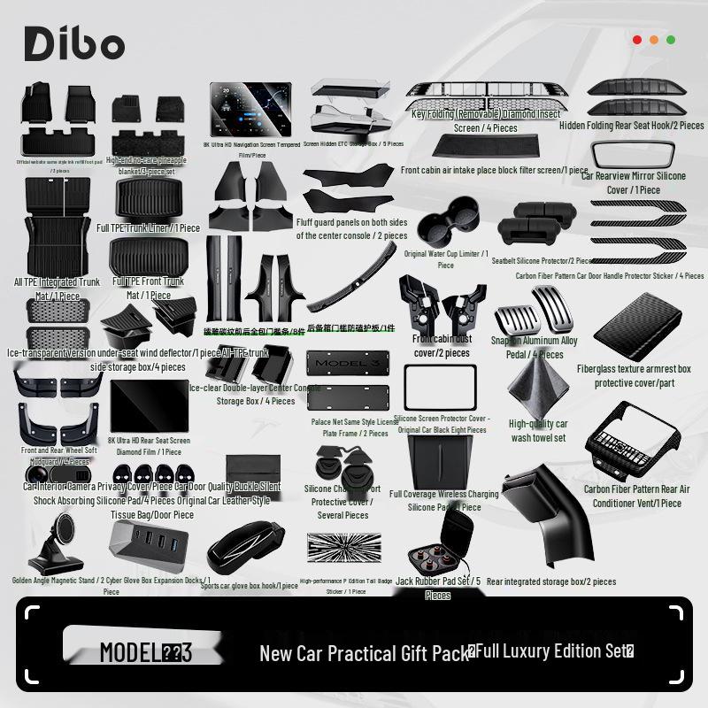 DiBo Silicone Frame Screen Protector for Tesla Model 3/Y Interior Modification