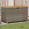 VidaXL Garden Storage Box, Tool Chest with Lid, Patio Terrace Organizer, Modern, Gray Resin 366286