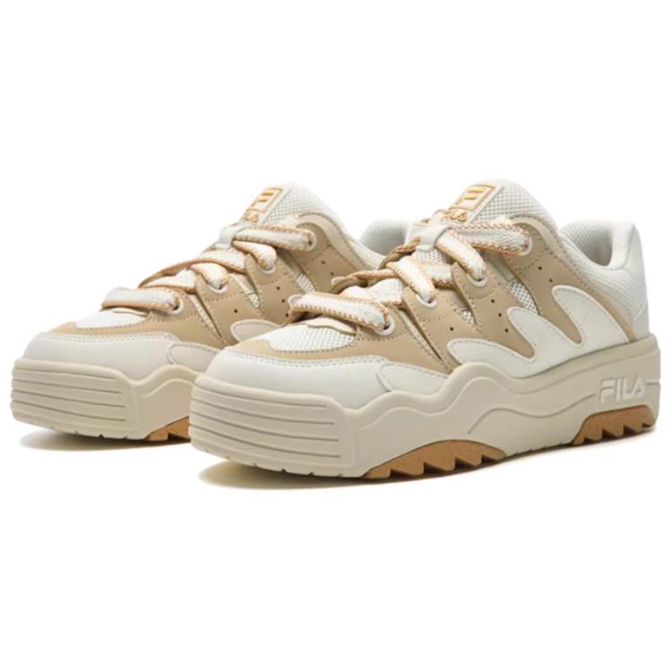 New FILA Rosetta Abrasion Resistant Lightweight Breathable Height Increasing Low top Skateboard Shoes Women's White F12W532224FTP