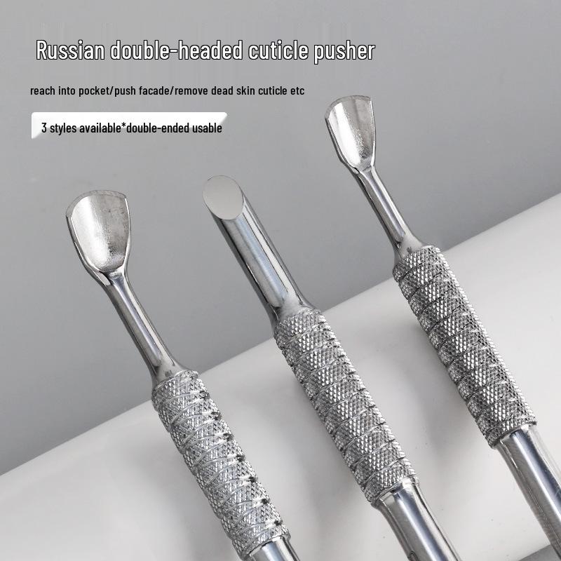 

Russian Double-Headed Steel Cuticle Pusher for Nail Art and Manicure