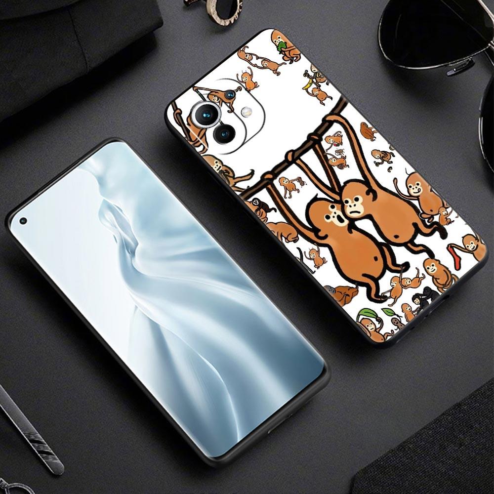 Monkey And Banana Phone Case Cover for Xiaomi Mi 17 15 14 13 12 11 Ultra 15T 14T 13T 12T 11T Pro Lite 5G Soft TPU Shell Fundas