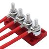 AAAF 600A Bus Bar 4-Stud (3/8 Inch) M10 High Current Copper Busbar Terminal Block Marine DC 12V 24V 48V With Cover