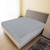 136200 vidaXL Fitted Sheet Jersey Grey 90x200 Cm Cotton