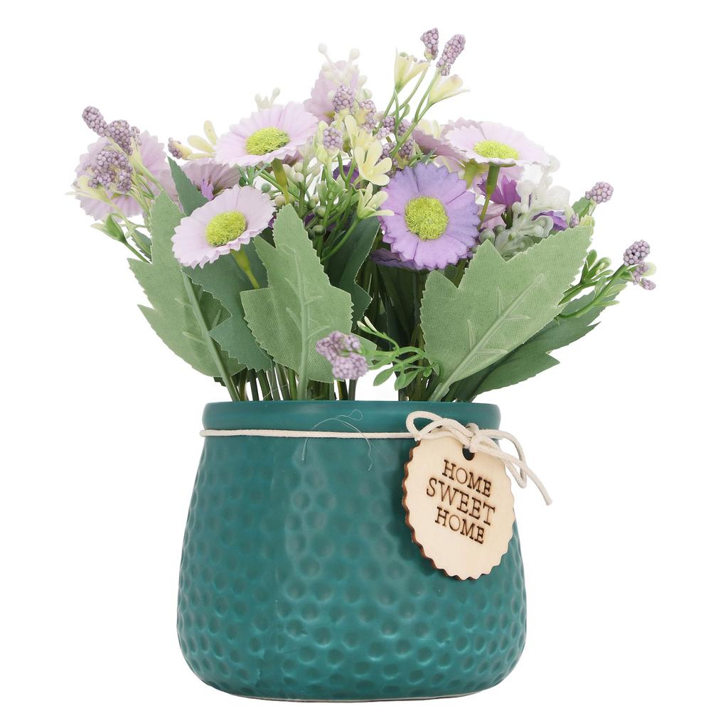 Small Artificial Plants Pots Mini Fake Potted Plants Faux Daisy Ornament Home Indoor Outdoor Decor