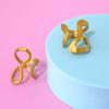 Rust Proof Stainless Steel Big Personal Ring Stylish Creative Minimalist Metal Statement Waterproof Jewelry for Women