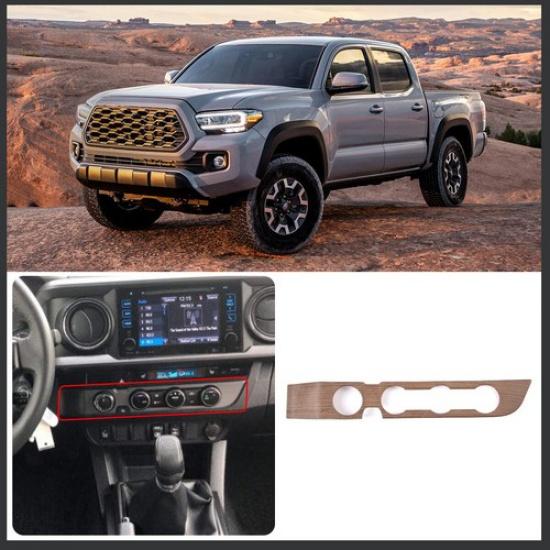Wood Grain Air Conditioner Switch Panel Cover Trim For Toyota Tacoma 2016-23