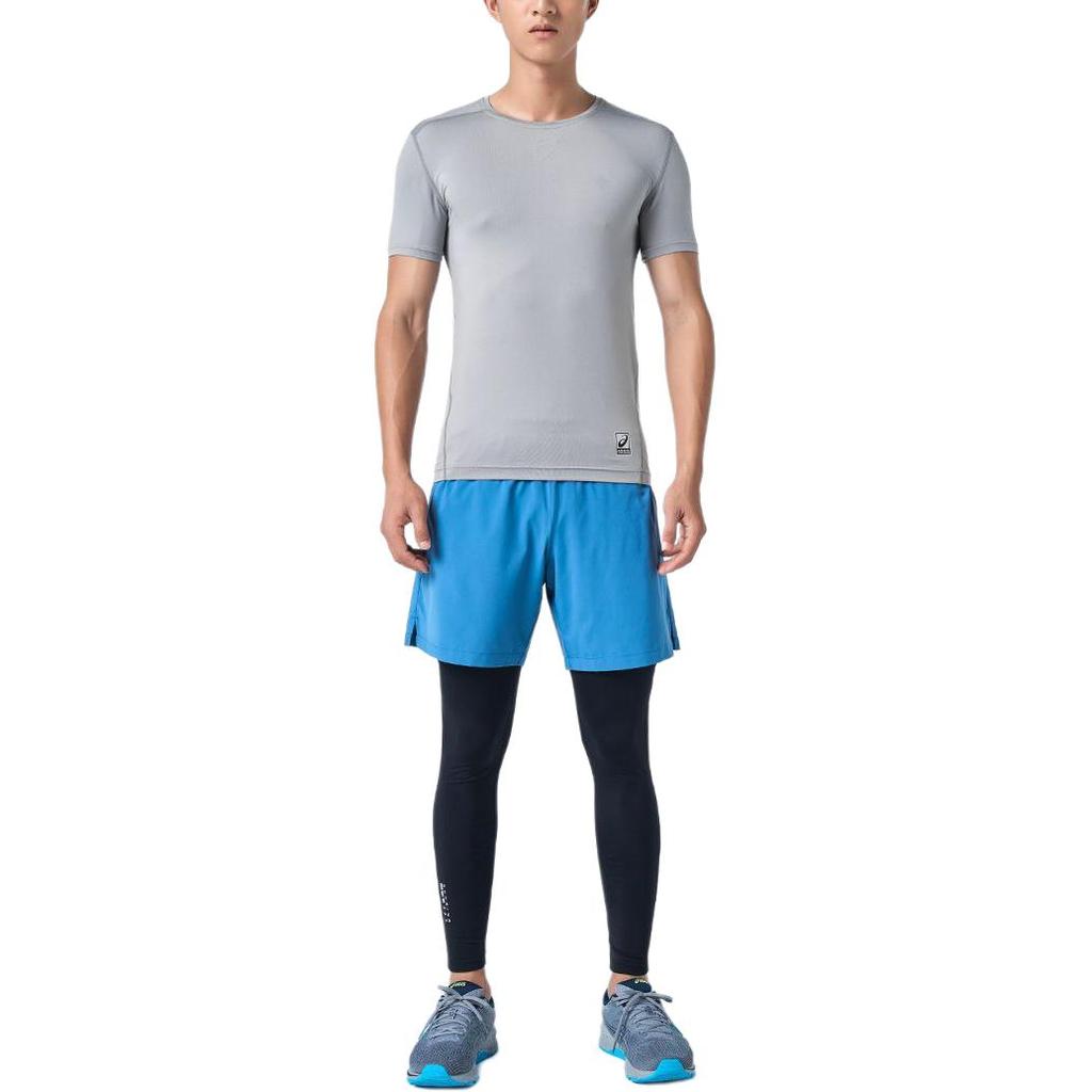Asics Outdoor Casual Sports Stretch Round Neck Pullover Short Sleeve Raglan T-Shirt Men Tops Dark-Gray 2031C451-020
