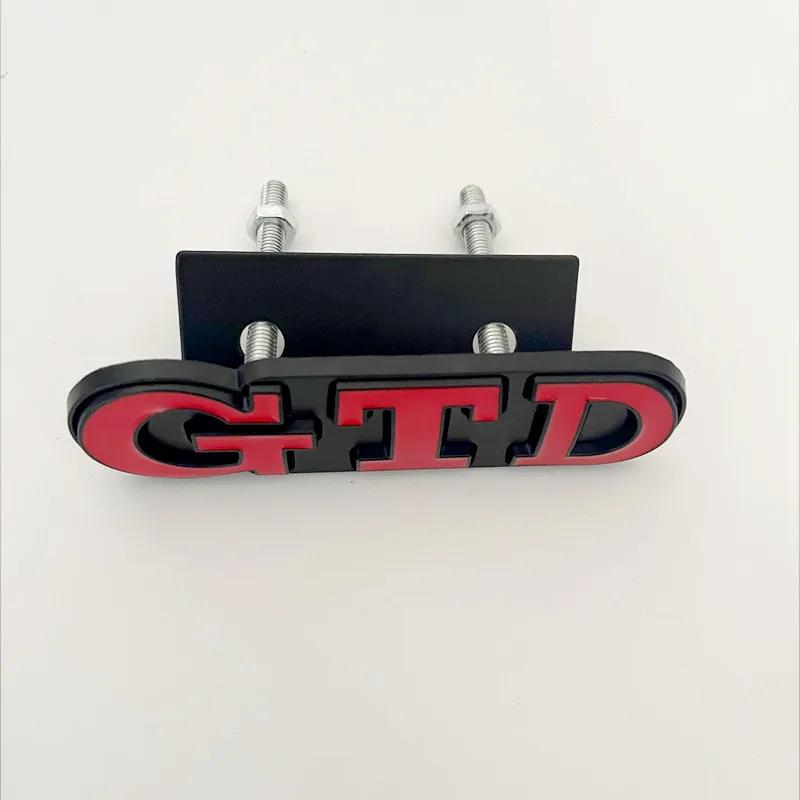 RUNTB1 3D Metal Front Grille GTD Logo Emblem Rear Trunk Badge Stickers For Volkswagen VW Golf 2 4 5 6 7 R MK2 MK3 MK4 Car Accessories