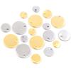 6 8 10 12 15 18 20 25mm Charms 316 Stainless Steel Gold Plated Round One Hole Charm DIY Necklace Pendant Jewelry Finding