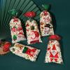 Sacchetto Caramelle di Natale Europeo e Americano - Sacchetto in Cellophane OPP per Biscotti da Forno con Filo Metallico (50 in Stock)