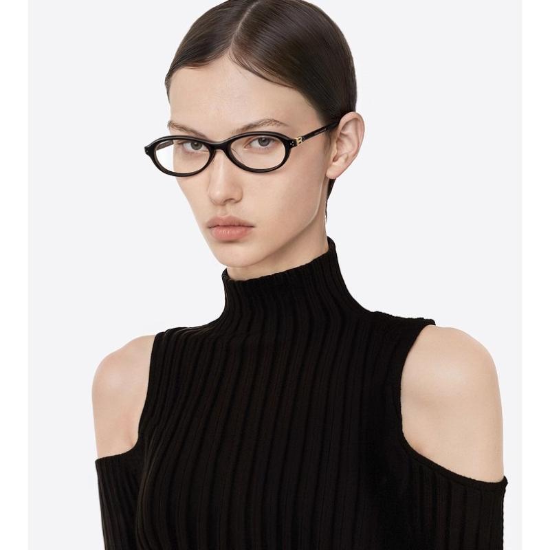 Fashion Trend Oval Photochromic Myopia Glasses Women'S Ultra Light High-Definition Anti Blue Light Glasses Diopter To -4.0