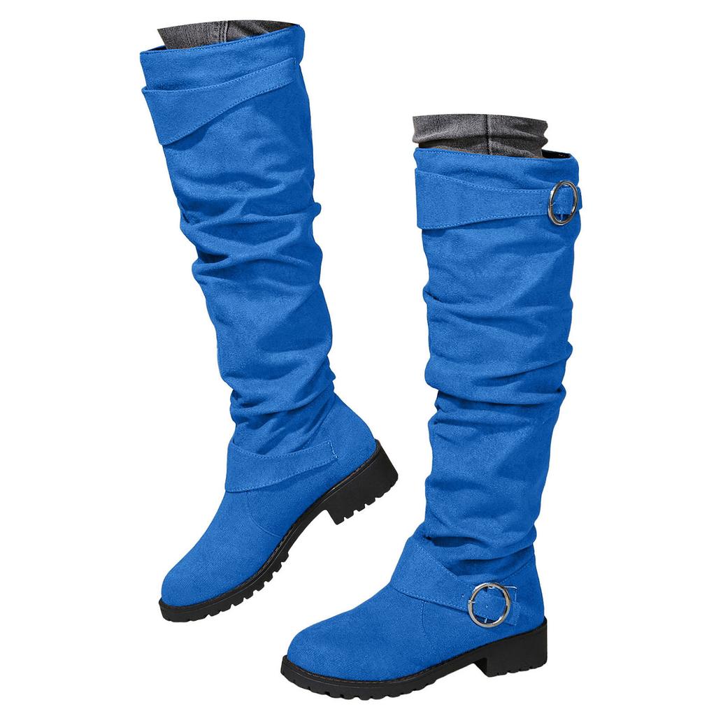Women's Boots With Over The Knee Slouch Boots Chunky Heel Fashion Mid Calf Boots Boots Women Size 8 Mid