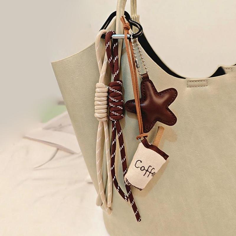 Handmade Nylon Woven Rope Bag Pendant Cute Candy Color Fashion Backpack Handbag Hanging Bags Accessories