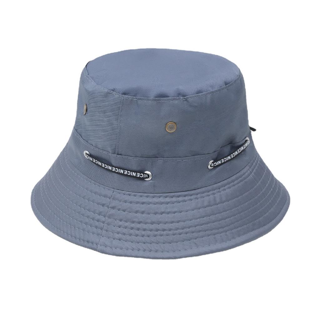 Spring and summer new small eaves bucket hat men's and women's construction site dustproof breathable hat adjustable fashion sunscreen sunshade ba