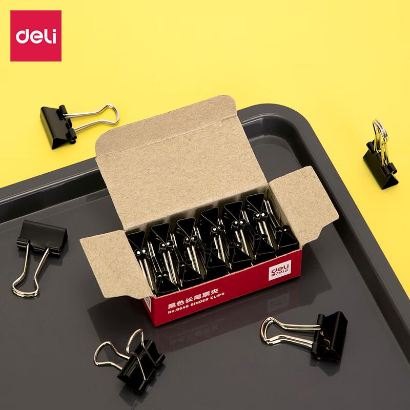 Deli Black Binder Clips