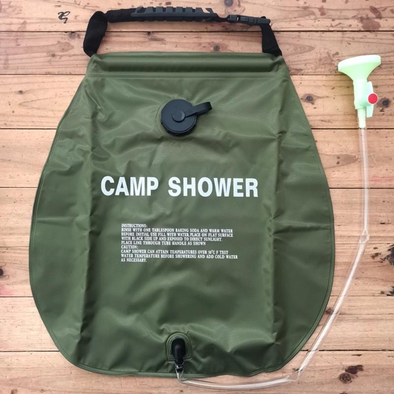 Durable 20L Outdoor Travel Camping Shower Water Bag Solar Heating Portable Shower Camping Hiking Climbing Bath Equipment