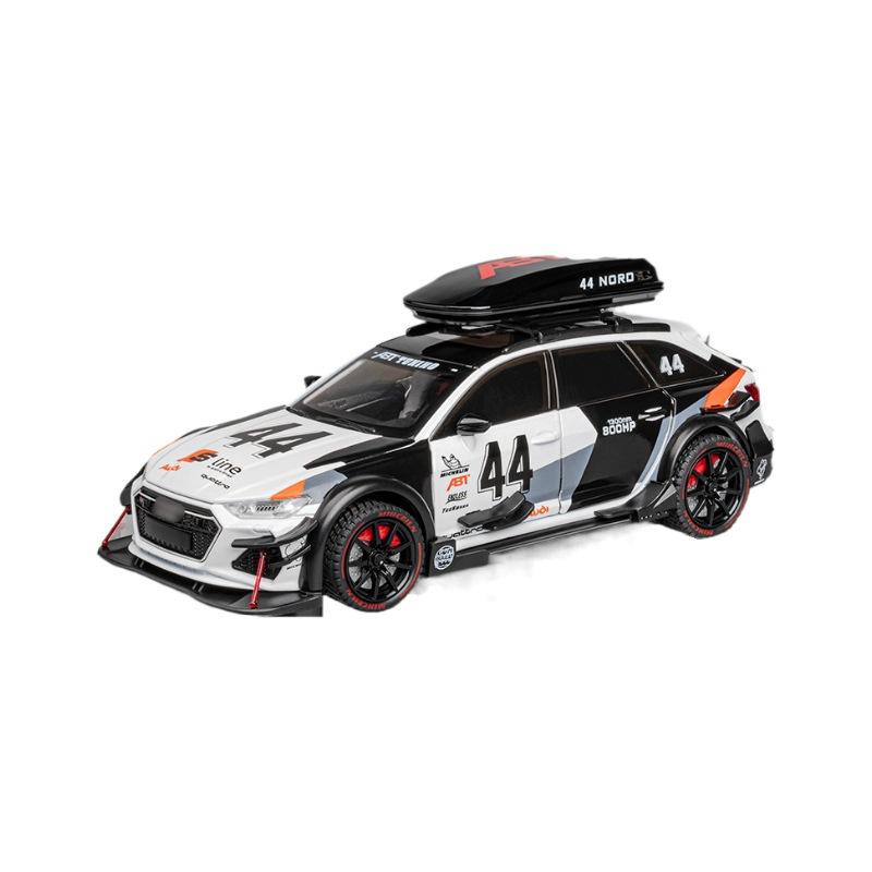 1/24 Scale RS6 Avant Station Wagon Alloy Racing Car Model Die-cast Metal Track Sports Car Vehicles Model Sound Light Kids Toy Gift