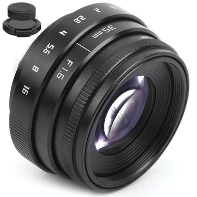 35mm F1,6 C Mount s velkou clonou Manuální fixní ohniskový portrétní objektiv Příslušenství černé