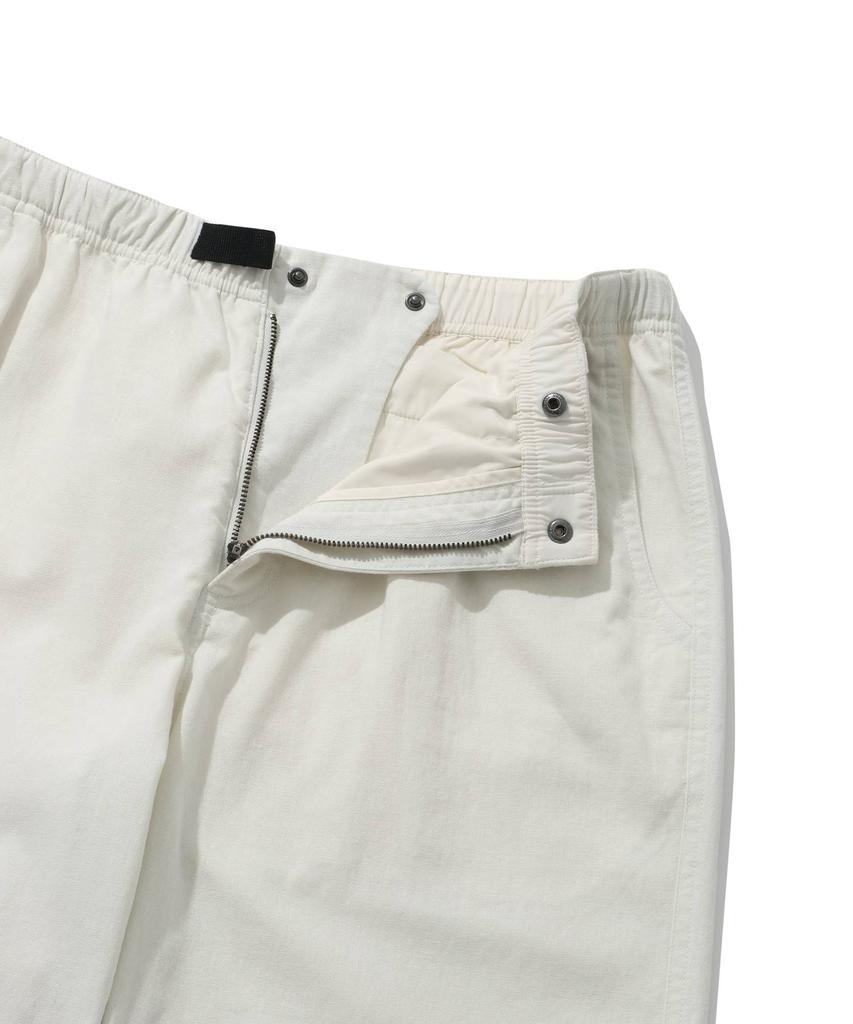 COVERNAT Linen Semi-Wide Buckle Pants Ivory