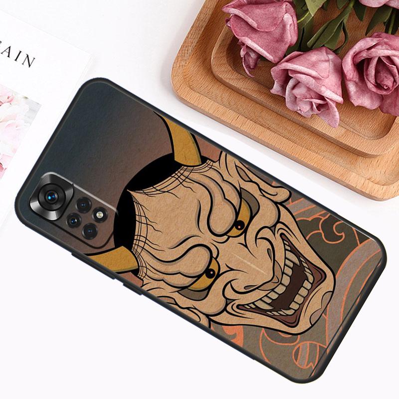Samurai Oni Mask Case For Xiaomi Redmi Note 13 Pro 14 12 11 9 10 9S 10S 11S 12S Redmi 12C 13C 14C 10C Cover