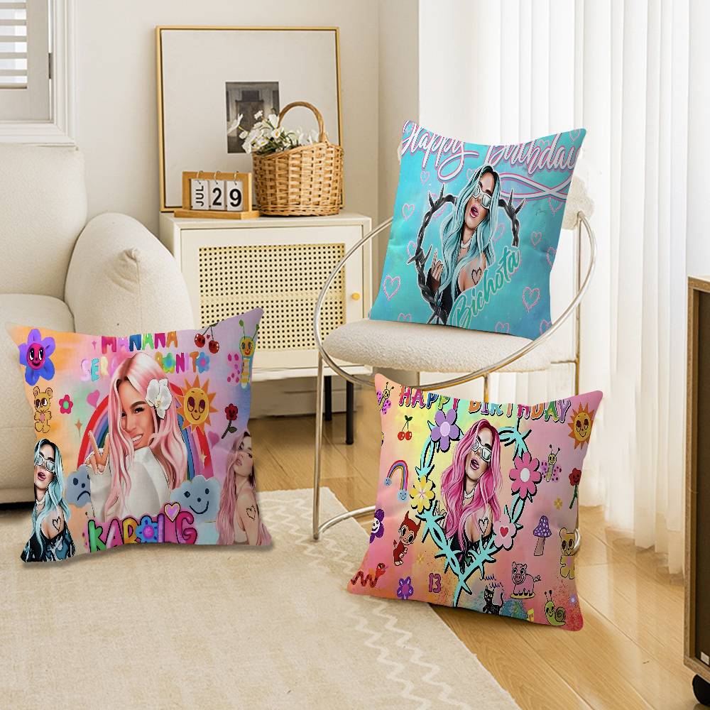 Karol G Female Singer Pillowcases Home Bedding Decorative Pillow Cover Wedding Super Soft Pillow Case