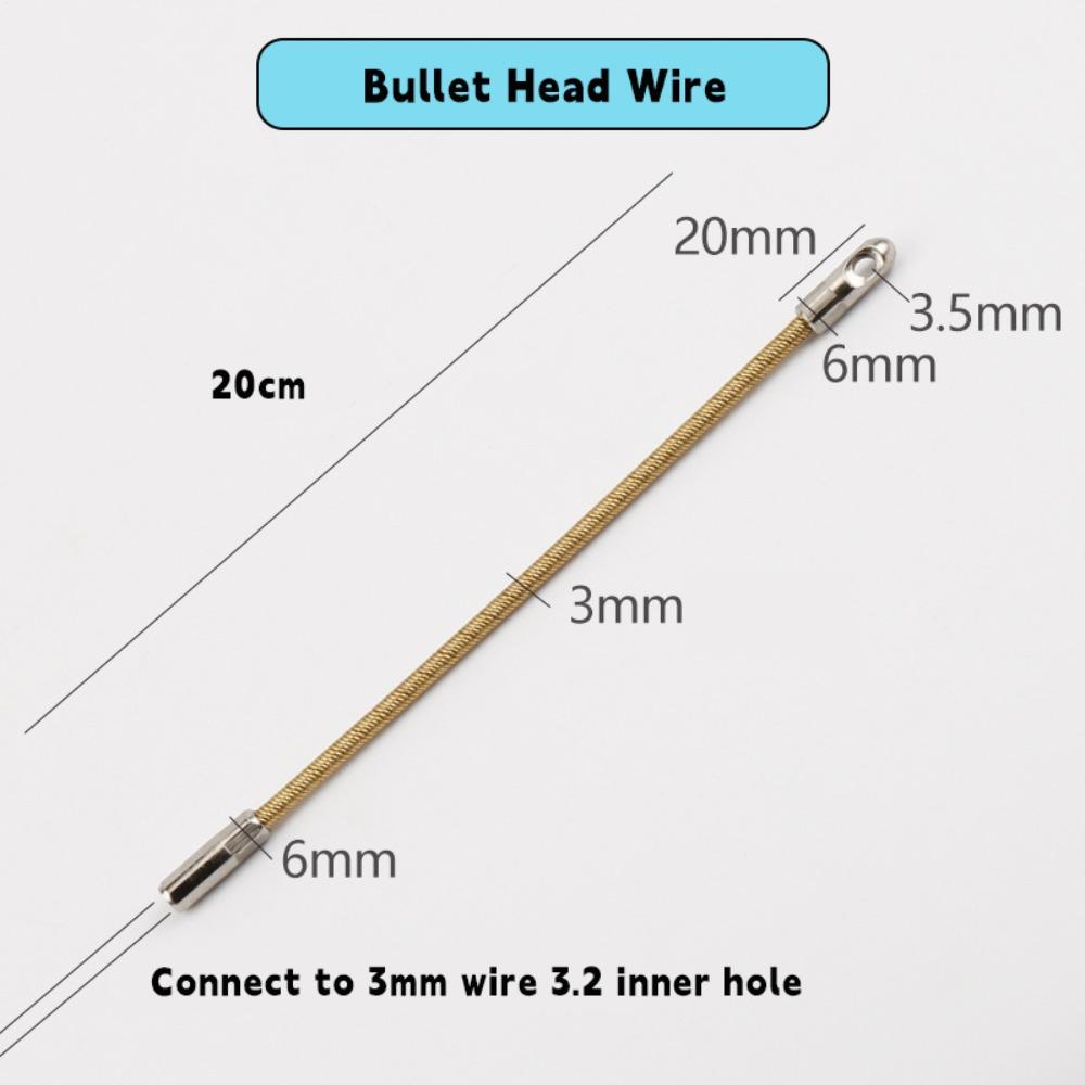Electrician Tools Wire Puller Connector Head Connect To 3mm Wire Wire Cable Elastic Threader