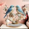 2D Flat Acrylic Standing Brand Ornament Handicraft Animal Peacock Ornament