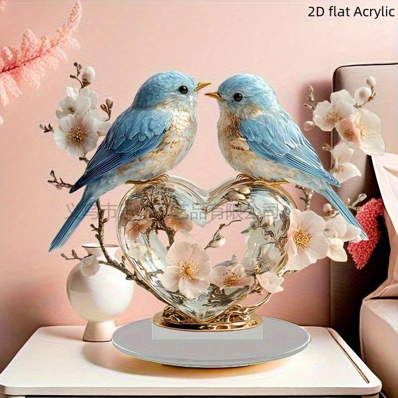 2D Flat Acrylic Standing Brand Ornament Handicraft Animal Peacock Ornament