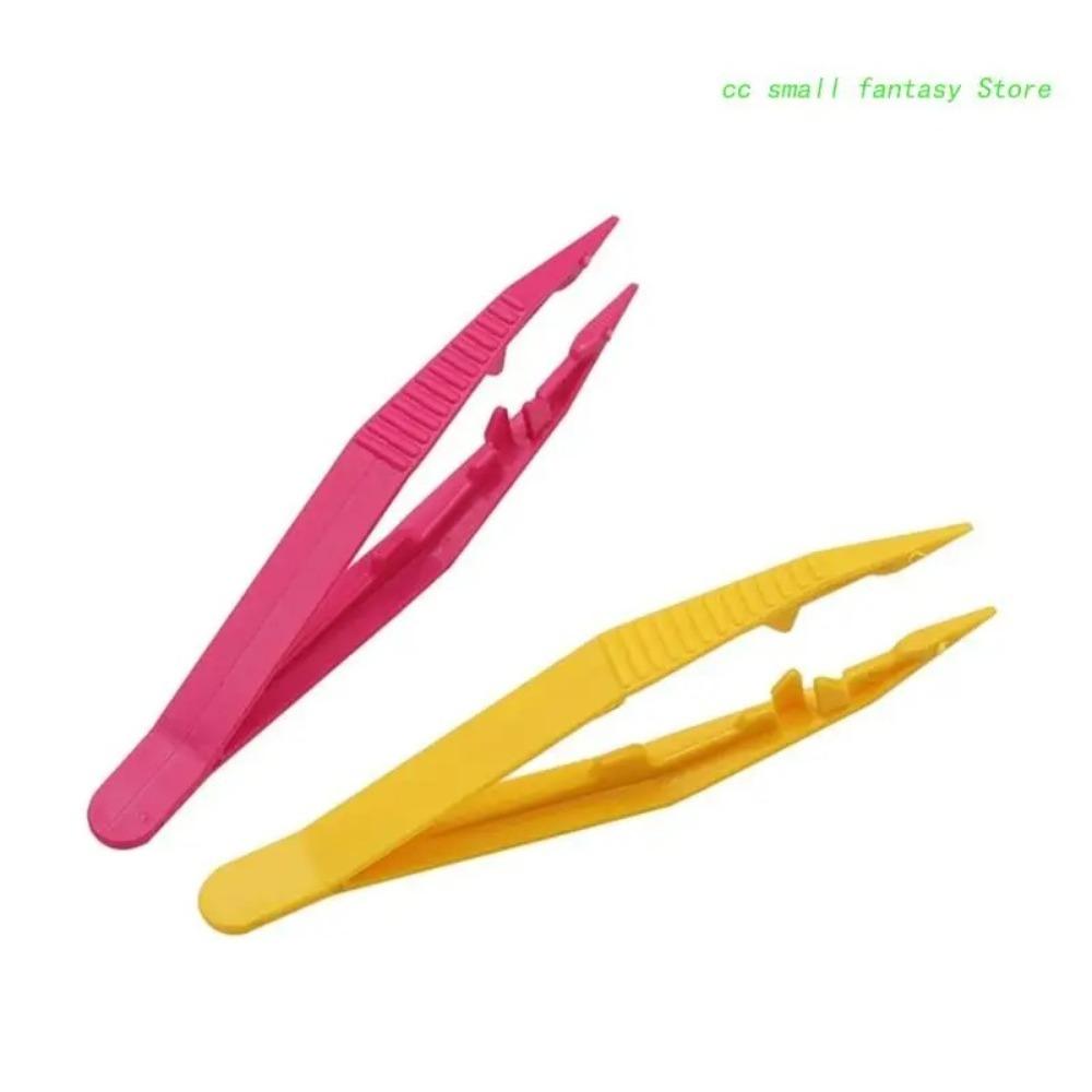 High Quality Durable Tweezers Plastic DIY Tool Eyelash Tweezer Model Building Kits Plastic Beads Tweezer Home