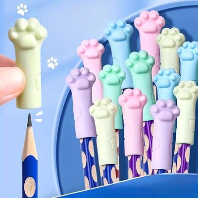 30/50pcs Cat Paw Eraser with Writing Stand,Soft Rubber Pencil Case Cover Perfect Gift for Back-to-School Office,Home,Party Favor