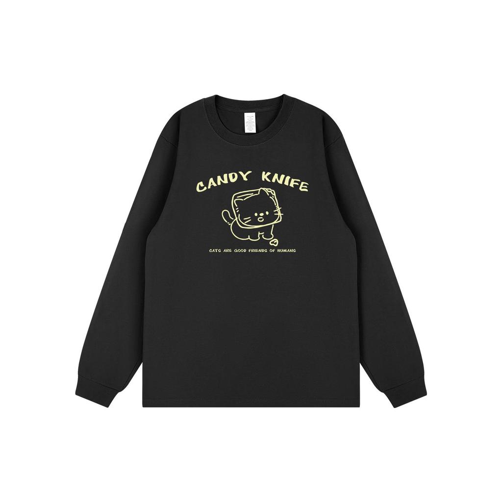 Retro Cartoon Print Unisex Long Sleeve T-Shirt - Autumn/Winter Streetwear