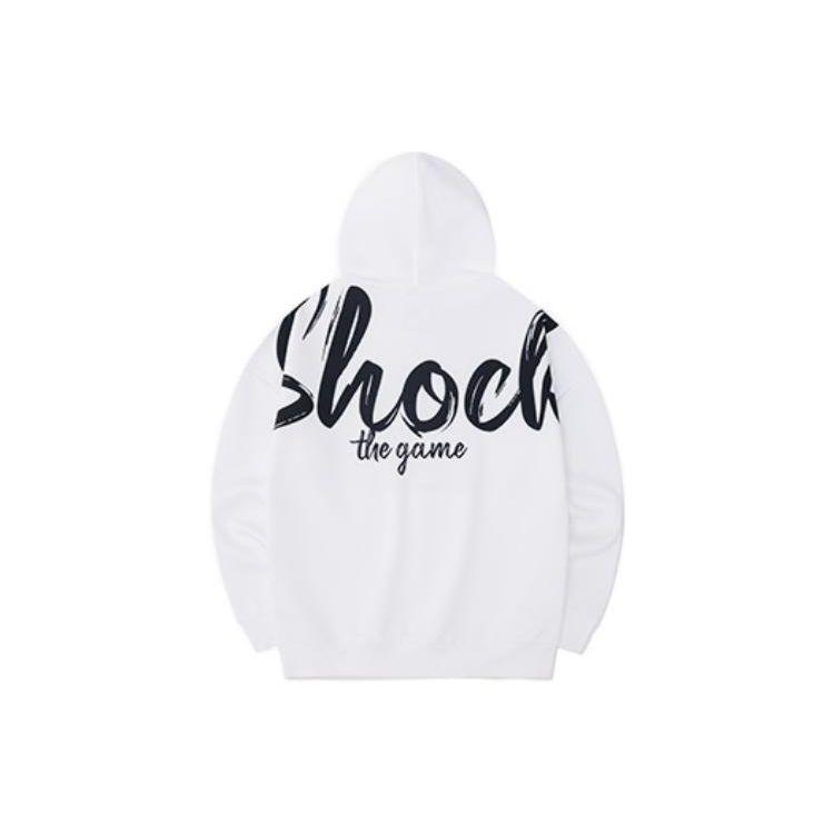 Anta Basketball Series Letter Print Pullover Long Sleeve Sweatshirt Men Sweatshirt White 152231702-1