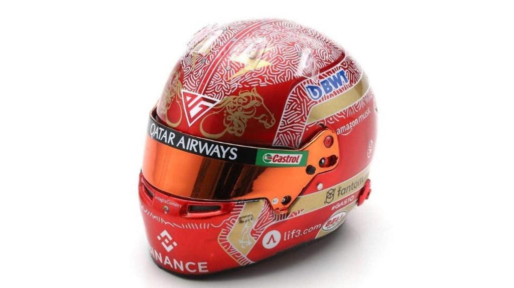Spark scale helmet BWT Alpine F1 Team Gasly 2023 F1 Qatar GP 1/5 P.