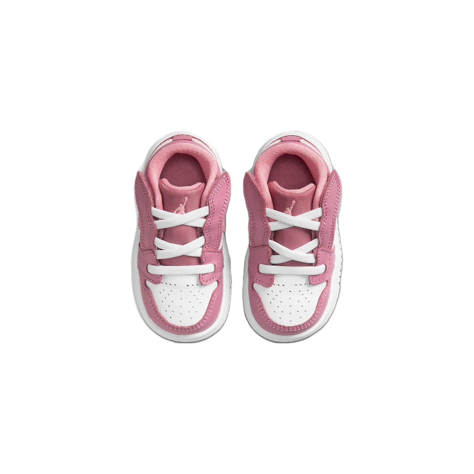 Jordan 1 мел с низким содержанием АЛТ Desert Berry White Coral (ТД) Детские кроссовки — фото 4