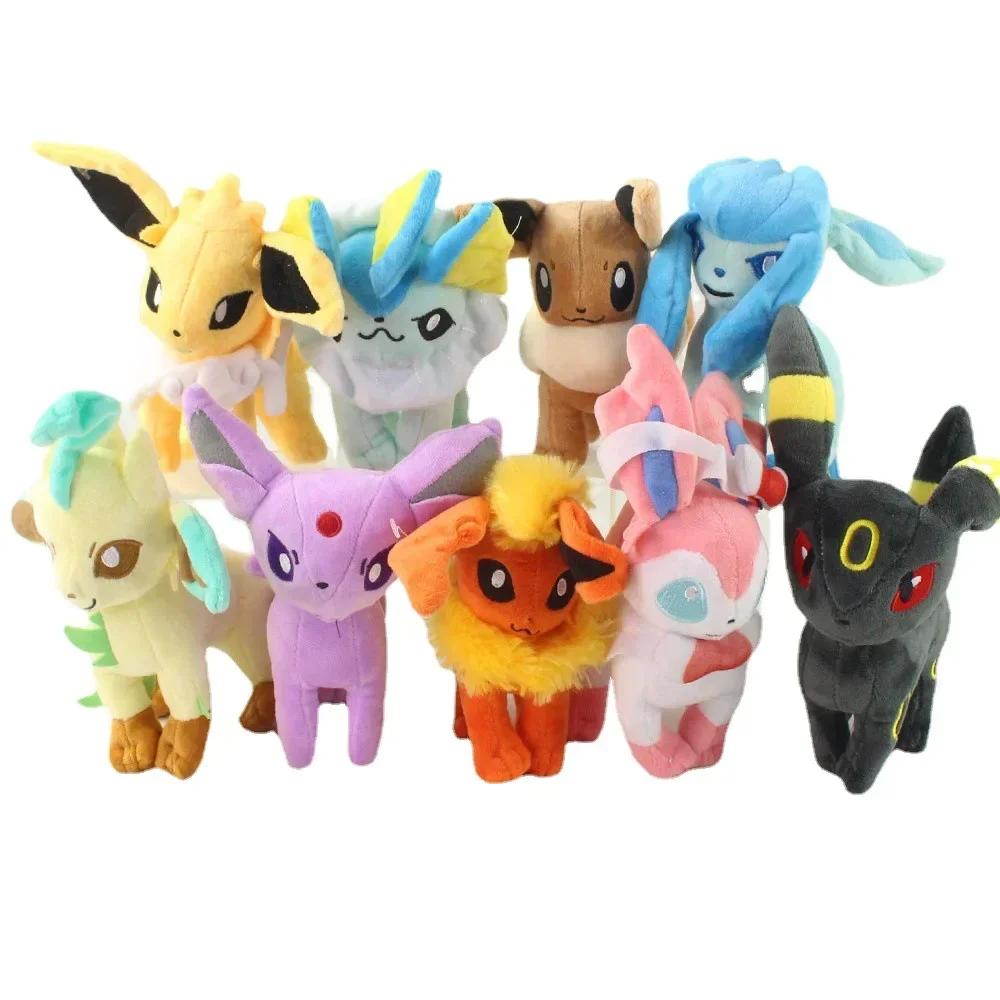 

9pcs/set 20cm Plush Dolls Toy Standing Glaceon Leafeon Flareon Sylveon Birthday Toy Gift 20cm 80G