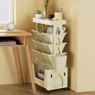 Removable Book Shelf Multi-Layer Floor Stand Bookshelf Home Classroom Student Book Storage Rack Desktop Magazine Snacks Organize