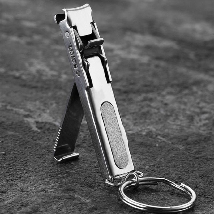 Stainless Steel Nail Clippers Fingernail Cutters with Nail File for Men Women
