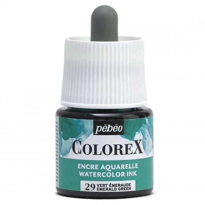 Encre Aquarelle Colorex - 29 - Vert Emeraude - 45 ml