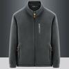 Fleece Jacket for Men, Outdoor Sports Stand Up Collar Top, Large Windproof and Plush Warm Cardigan, Hoodie, Fleece Jacket